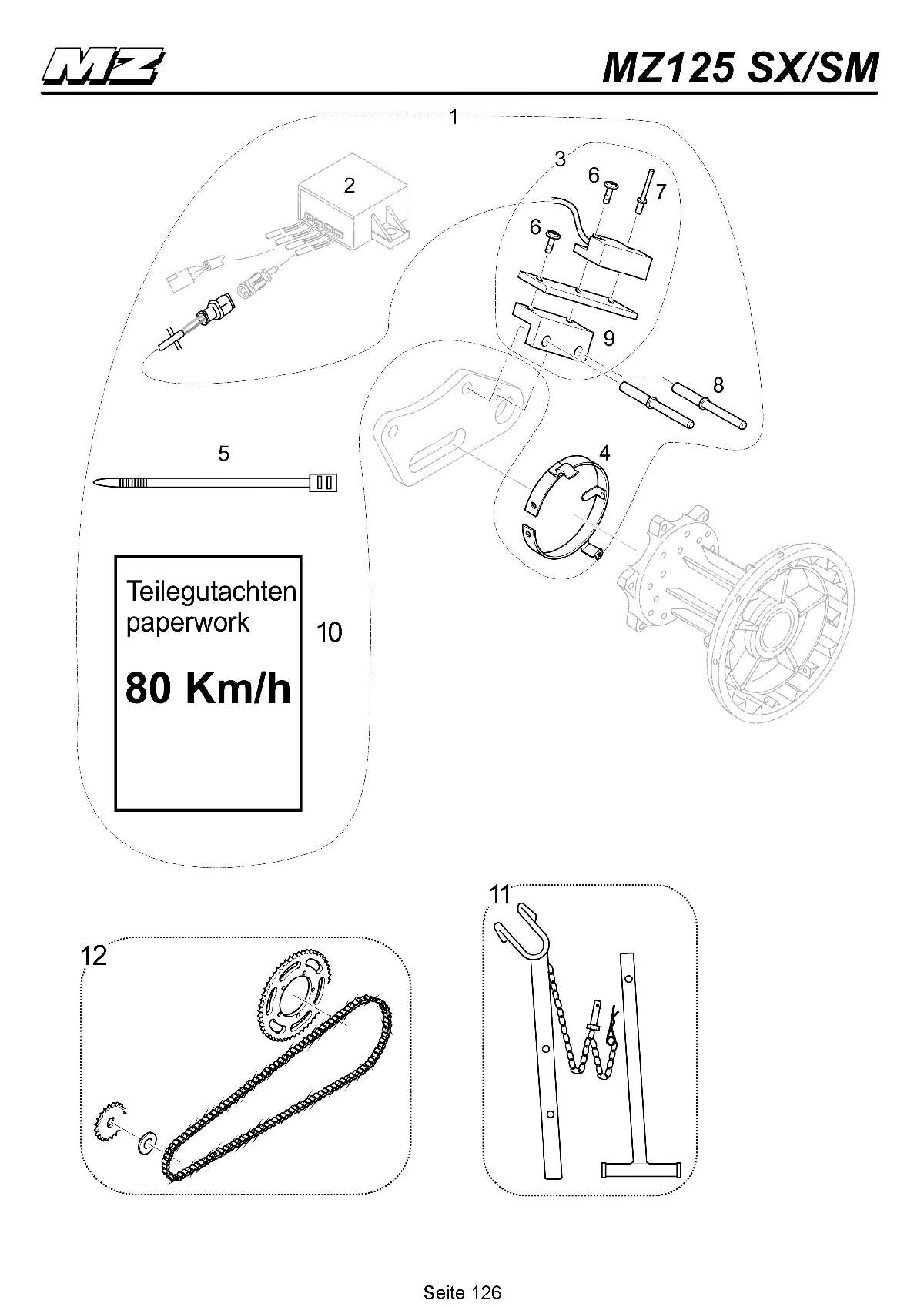 Katalog MZ 125 SX/SM - Zubehör 2 / accessory 2 - 121