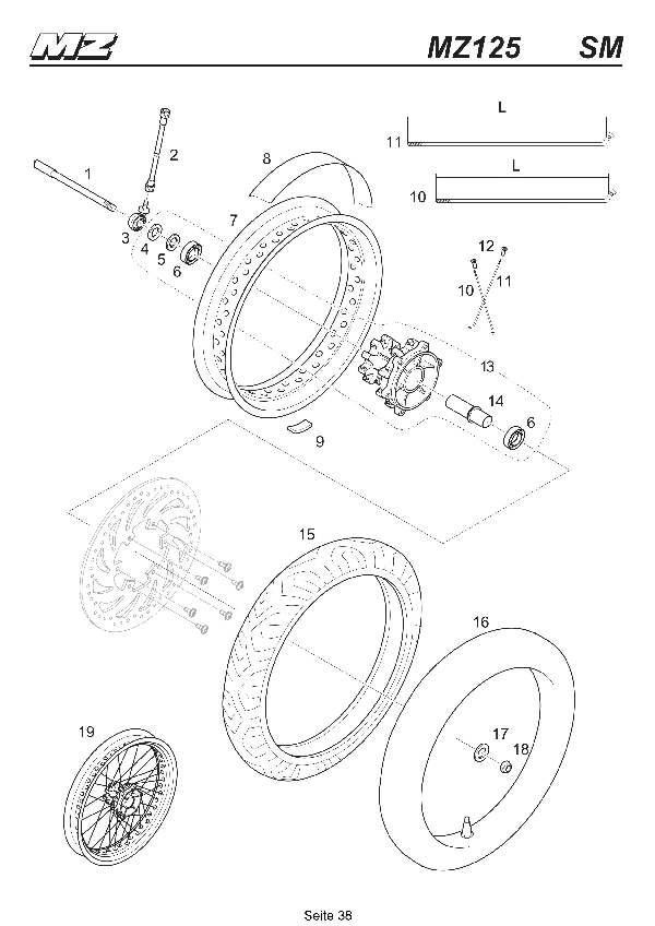 Katalog MZ 125 SX/SM - Vorderrad SM / front wheel SM - 33