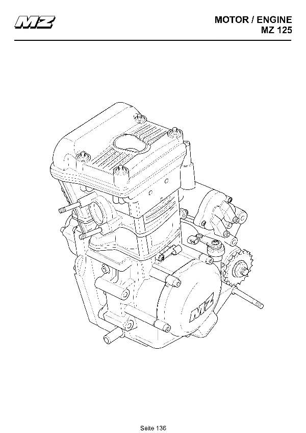 Katalog MZ 125 SX/SM - Ersatzmotor / spare engine - 130