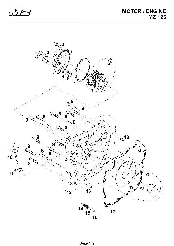 Katalog MZ 125 SX/SM - Kupplungsdeckel Sandguss / clutch cover sand casting - 136