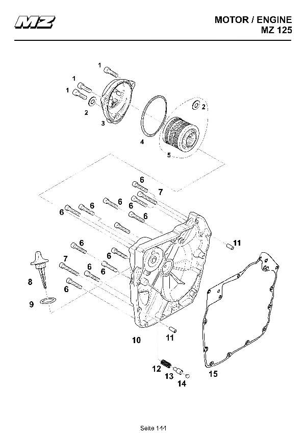 Katalog MZ 125 SX/SM - Kupplungsdeckel Kokillenguss / clutch cover die casting - 138