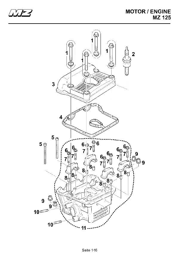 Katalog MZ 125 SX/SM - Zylinderkopf / cylinder head - 140