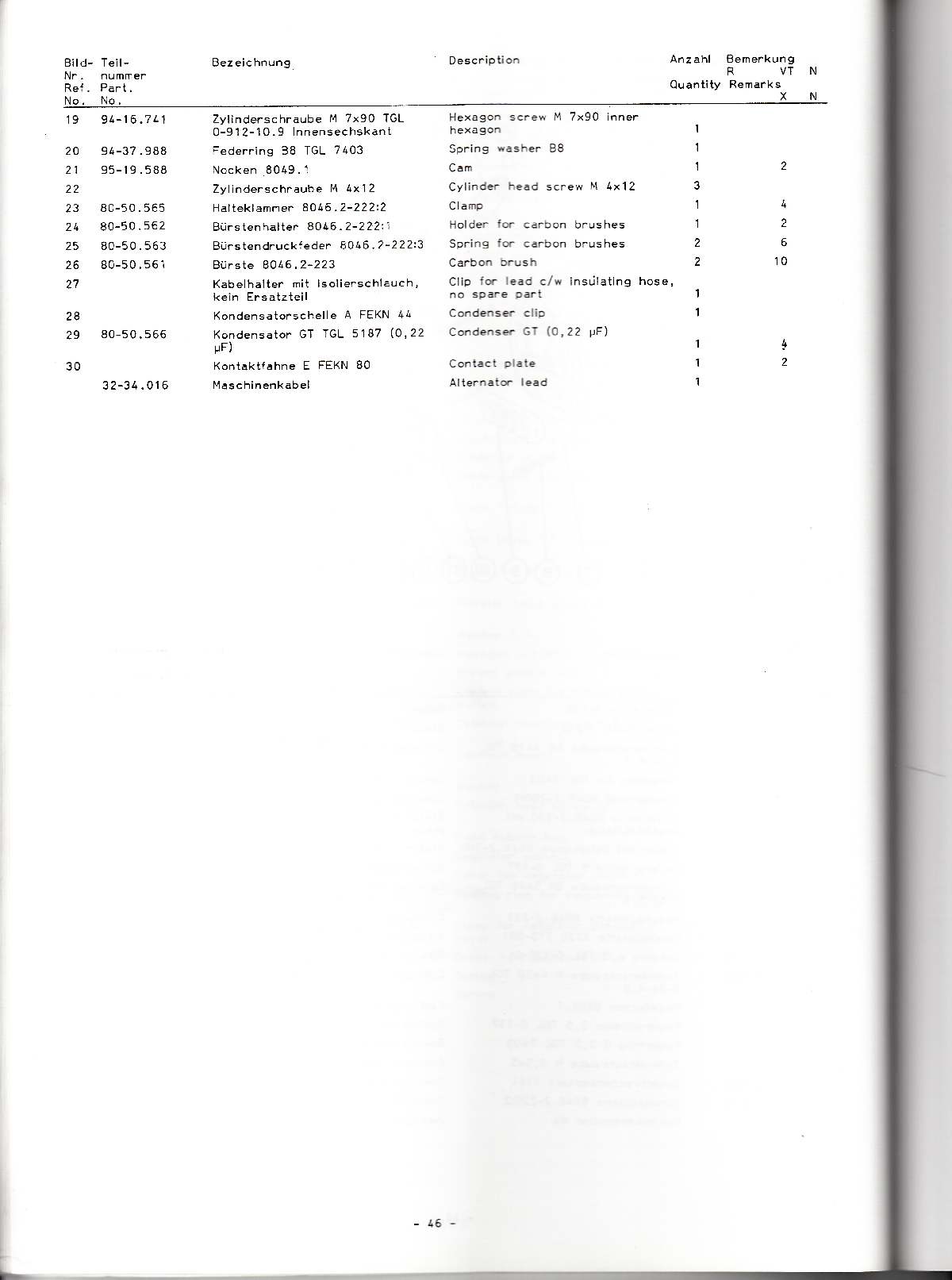 Katalog MZ 251 ETZ - 3.6. Elektrische Ausrüstung - Drehstrondichtmaschine 