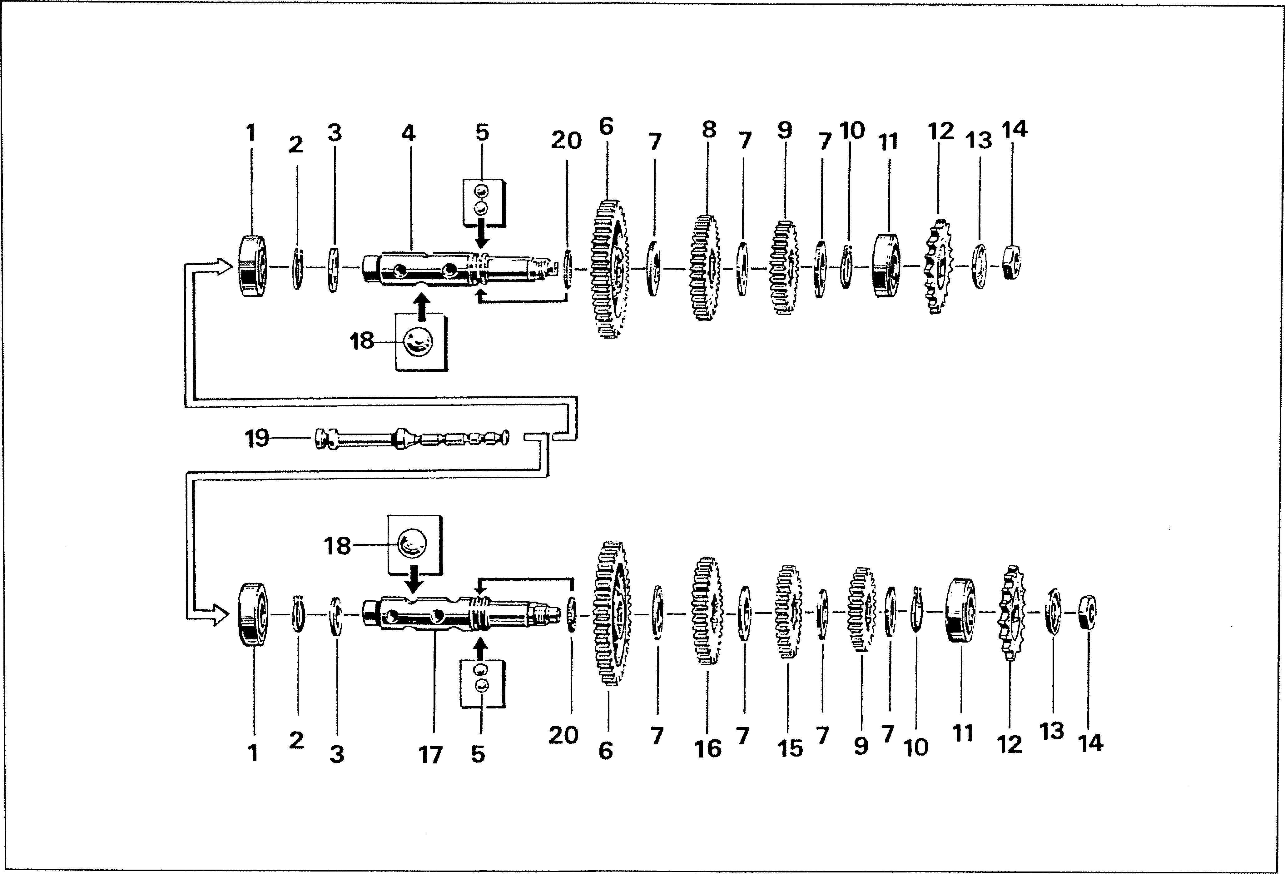 Simson S51 - Getriebe - Abtriebswelle