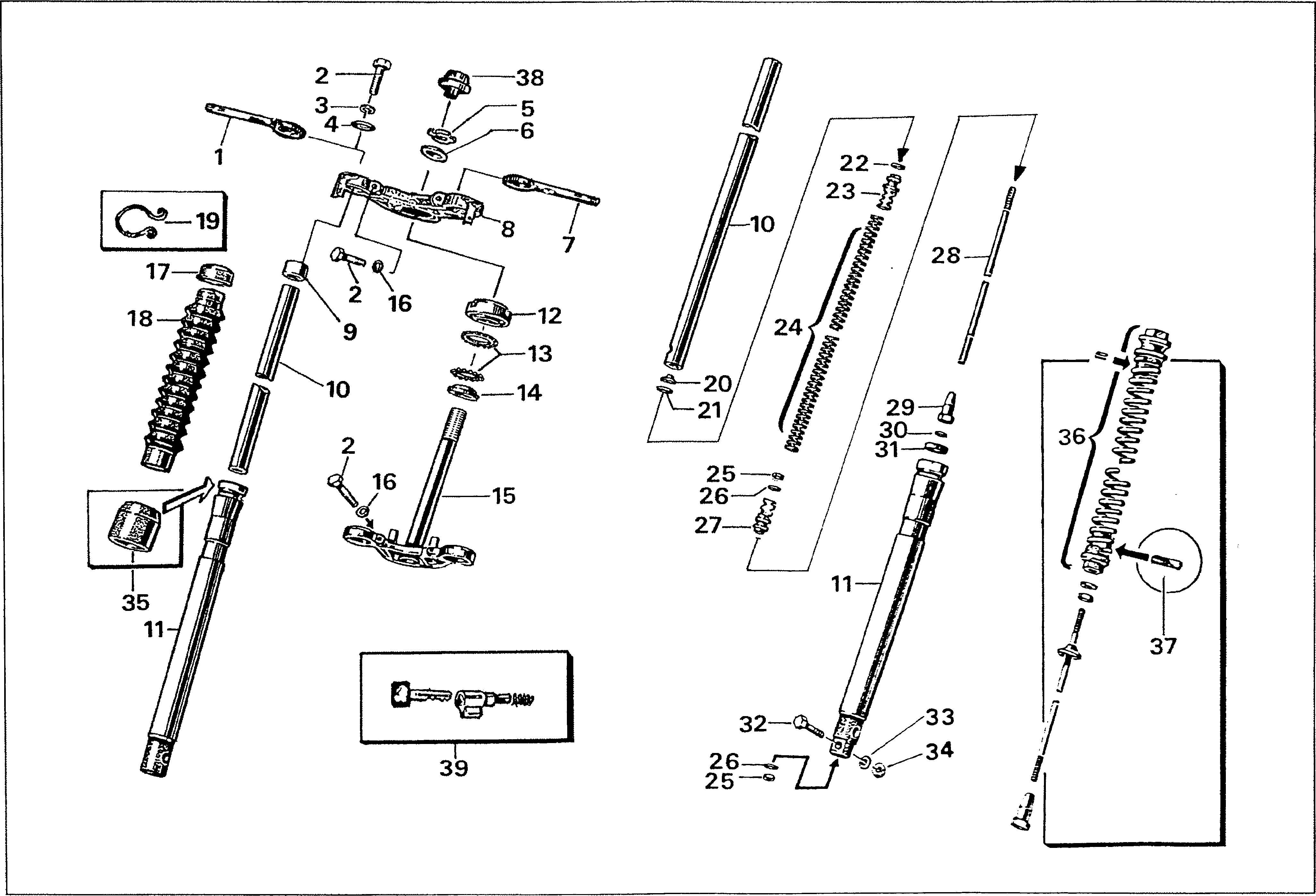 Simson S51 - Front forks