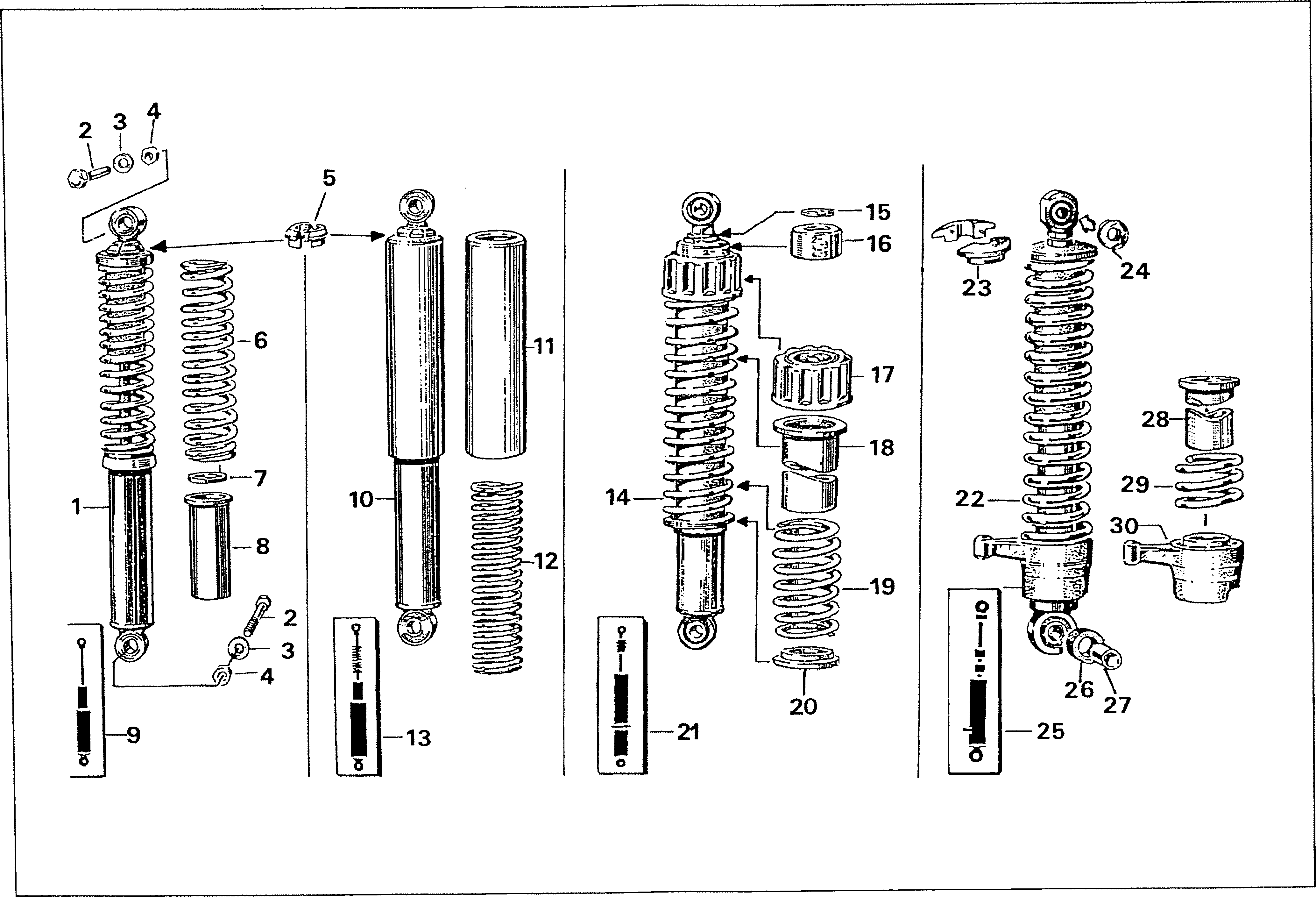 Simson S51 - Federbeine