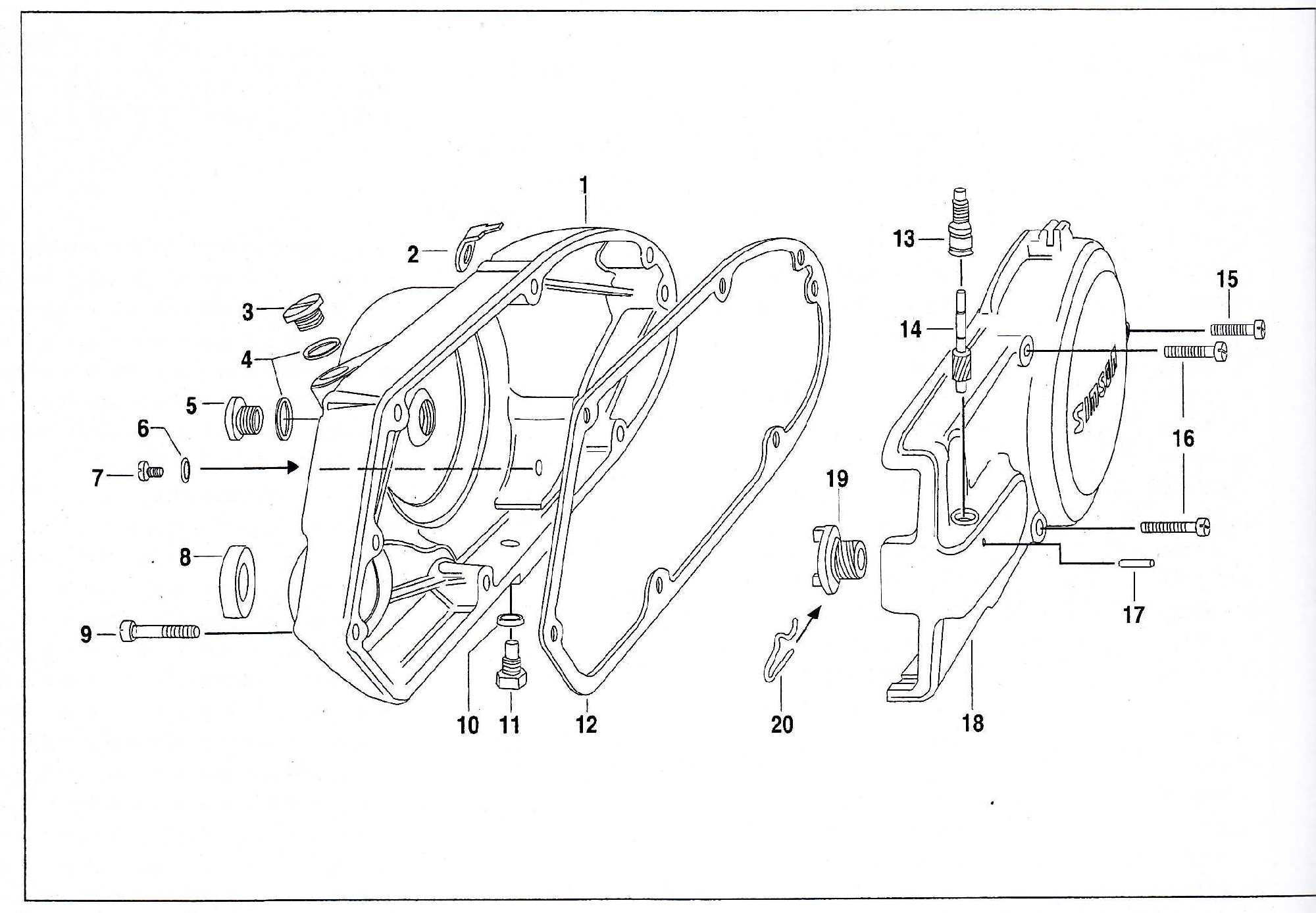 Simson SR50 - Motor covers