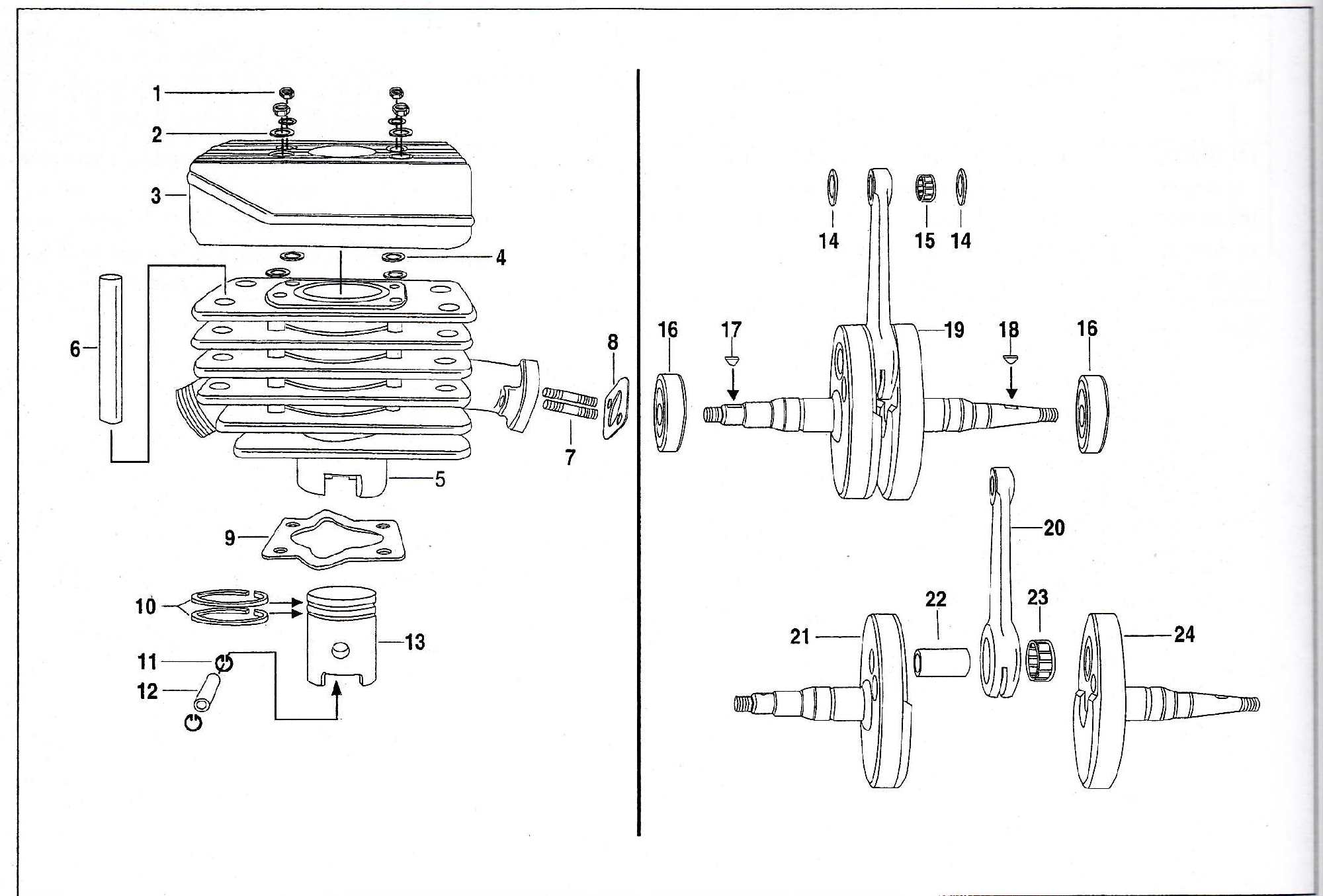 Simson SR50 - Cylinder and crankshaft