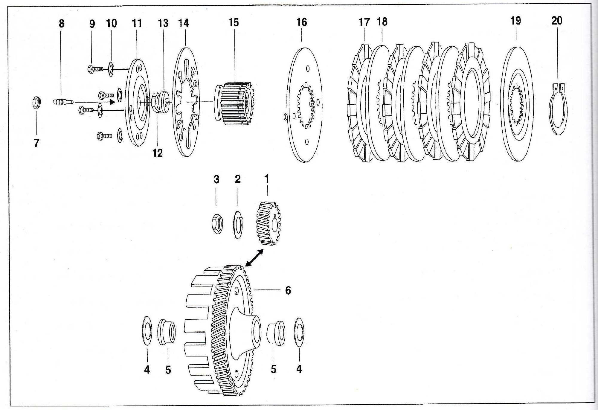 Simson SR50 - Primary drive and clutch