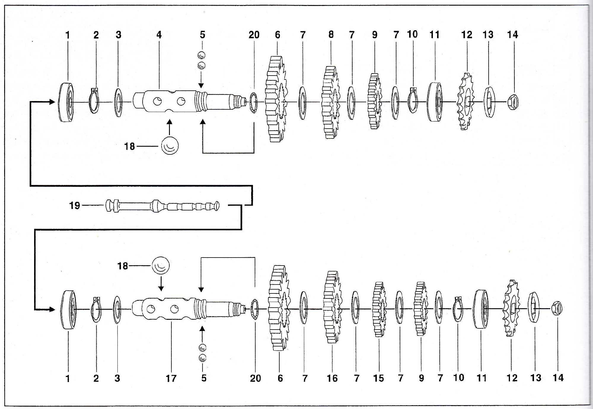 Simson SR50 - Transmission - output shaft