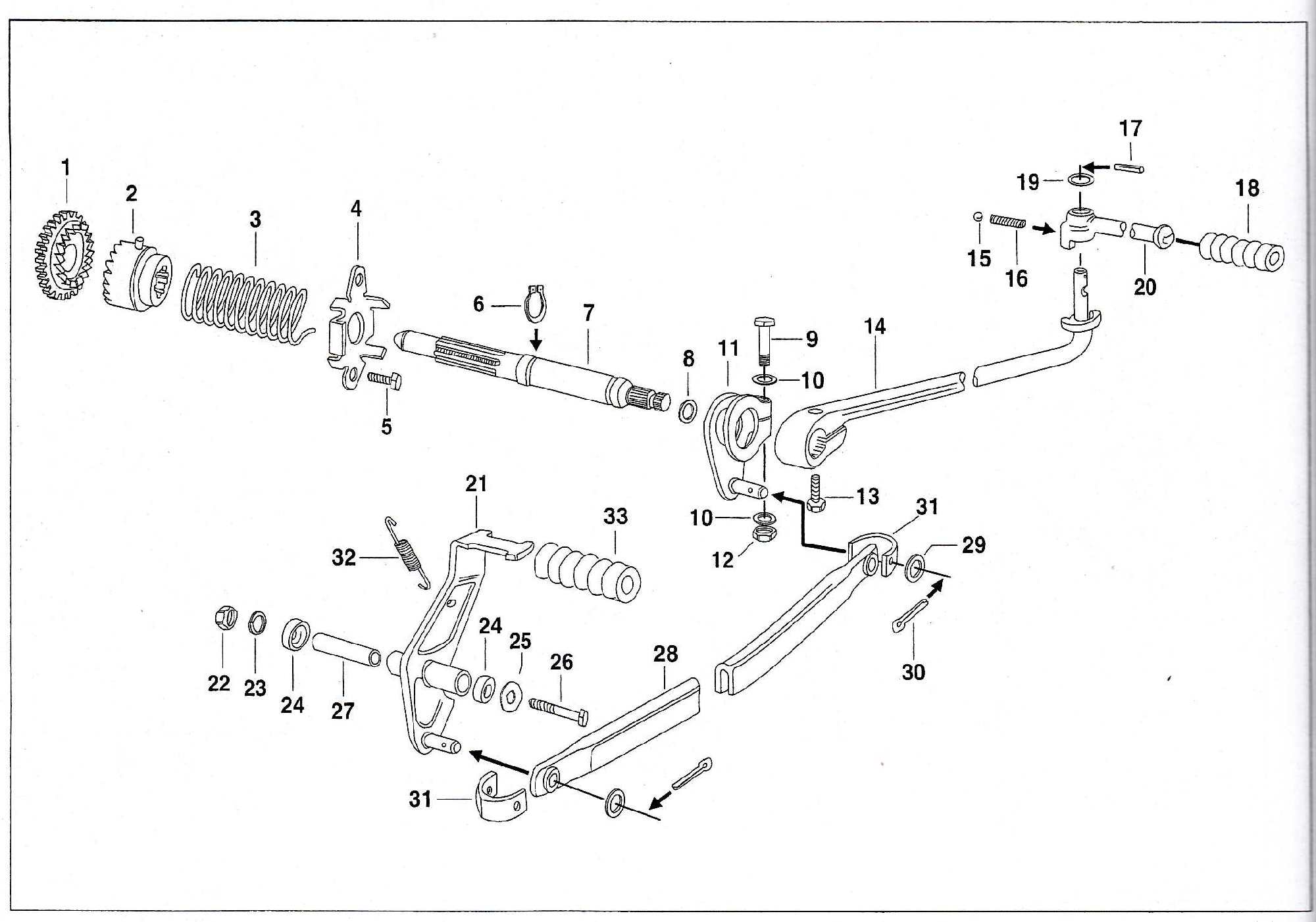 Simson SR50 - Kickstarter und Schaltbetätigung