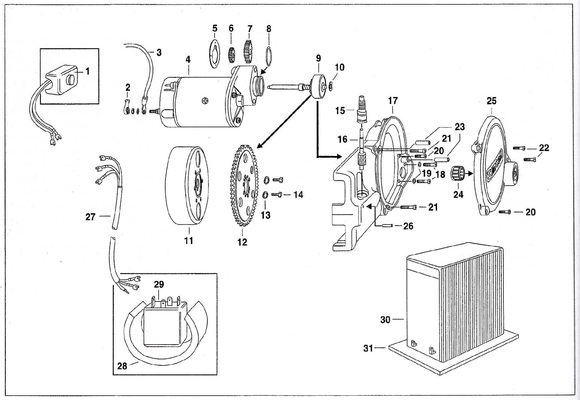 Simson SR50 - Elektrostarter