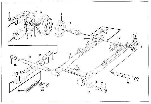 Simson SR50 - Rear wheel drive, rear swingarm