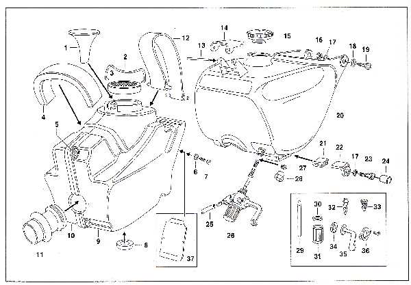 Simson SR50 - Tank, airbox