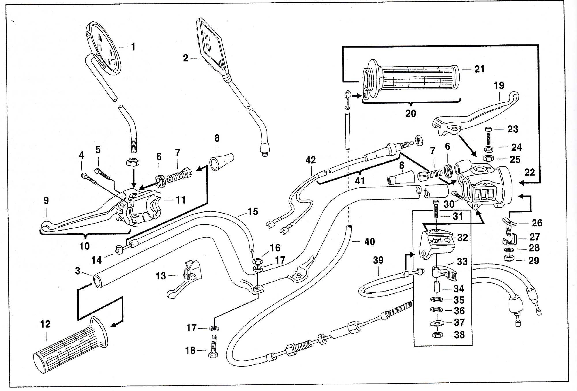 Simson SR50 - Handlebar